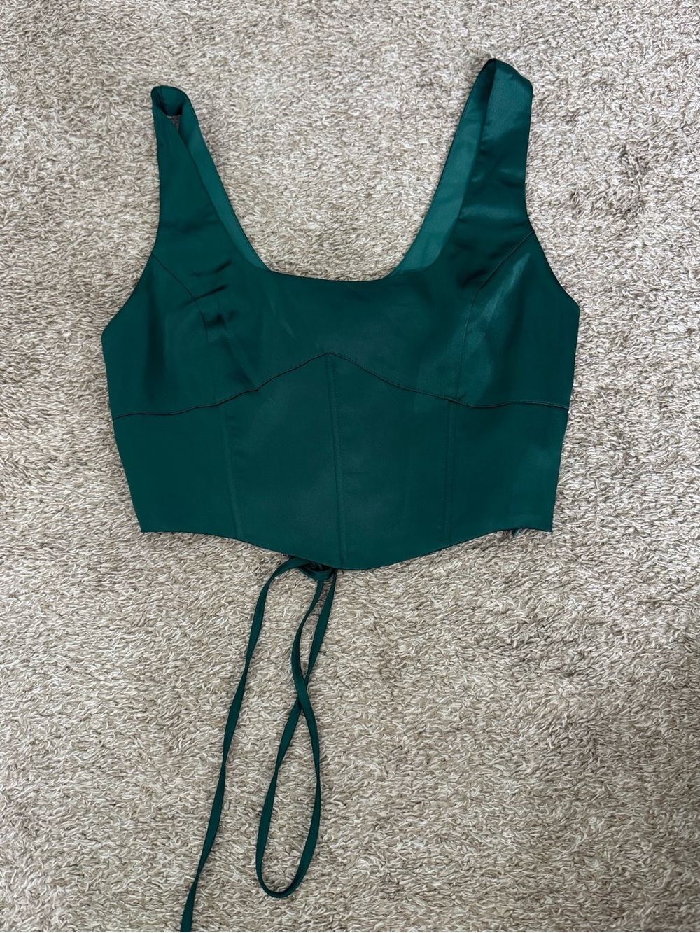 Emerald Green Women’s Corset Crop Top Forever 21